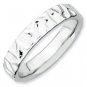 Silver stackable ring shiny