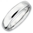 Silver stackable ring shiny
