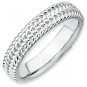 Silver stackable ring shiny