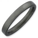 Silver stackable ring with black ruthenium plate matte/satin finish
