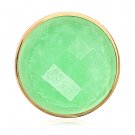 Nikki Lissoni, yellow gold, "Faceted Deep Aqua Quartzite" Coin Insert