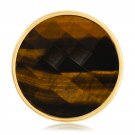 Nikki Lissoni, Yellow Gold, "Faceted Tiger's Eye" Coin Insert