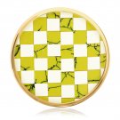 Nikki Lissoni, Yellow Gold, "Mustard/White Stone Mosaic Shell" Coin Insert
