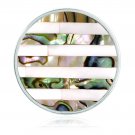 Nikki Lissoni, silver, "Striped Shell" Coin Insert