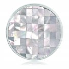 Nikki Lissoni, silver, "White Mosaic Shell" Coin Insert