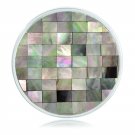 Nikki Lissoni, silver, "Grey Shell Mosaic" Coin Insert