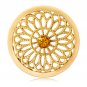 Nikki Lissoni, yellow gold, "Vintage Flower" Coin Insert