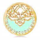 Nikki Lissoni, yellow gold, "Blue Velvet" Coin Insert