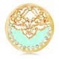 Nikki Lissoni, yellow gold, "Blue Velvet" Coin Insert