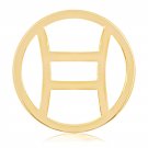 Nikki Lissoni, yellow gold, "Gemini" Coin Insert