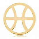 Nikki Lissoni, yellow gold, "Pisces" Coin Insert
