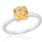 1 Carat Brazilian Citrine Solitaire Ring