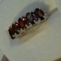 Garnet Ring in Sterling Silver