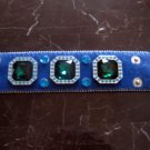 Blue Topaz on Real Hide Cuff