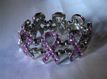 Pink Ribbon Stretch Bracelet