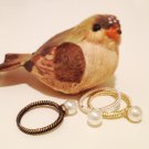 Small Gold / Silver / Bronze Pearl Ring for Small Finger, Pearl Ring Necklace, Pearl Ring Pendant