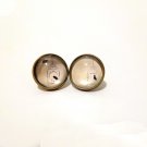 Stud Earrings - Bird Cages, Bird Silhouette, Yellow, Post Earrings, Simple, Cute, Clip on Earrings