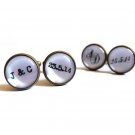 Personalized Wedding Cufflinks, Wedding Cufflinks, Groom Cufflinks, Wedding Date Cufflinks