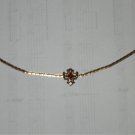 Avon Gold Toned Metal Red Stoned Necklace