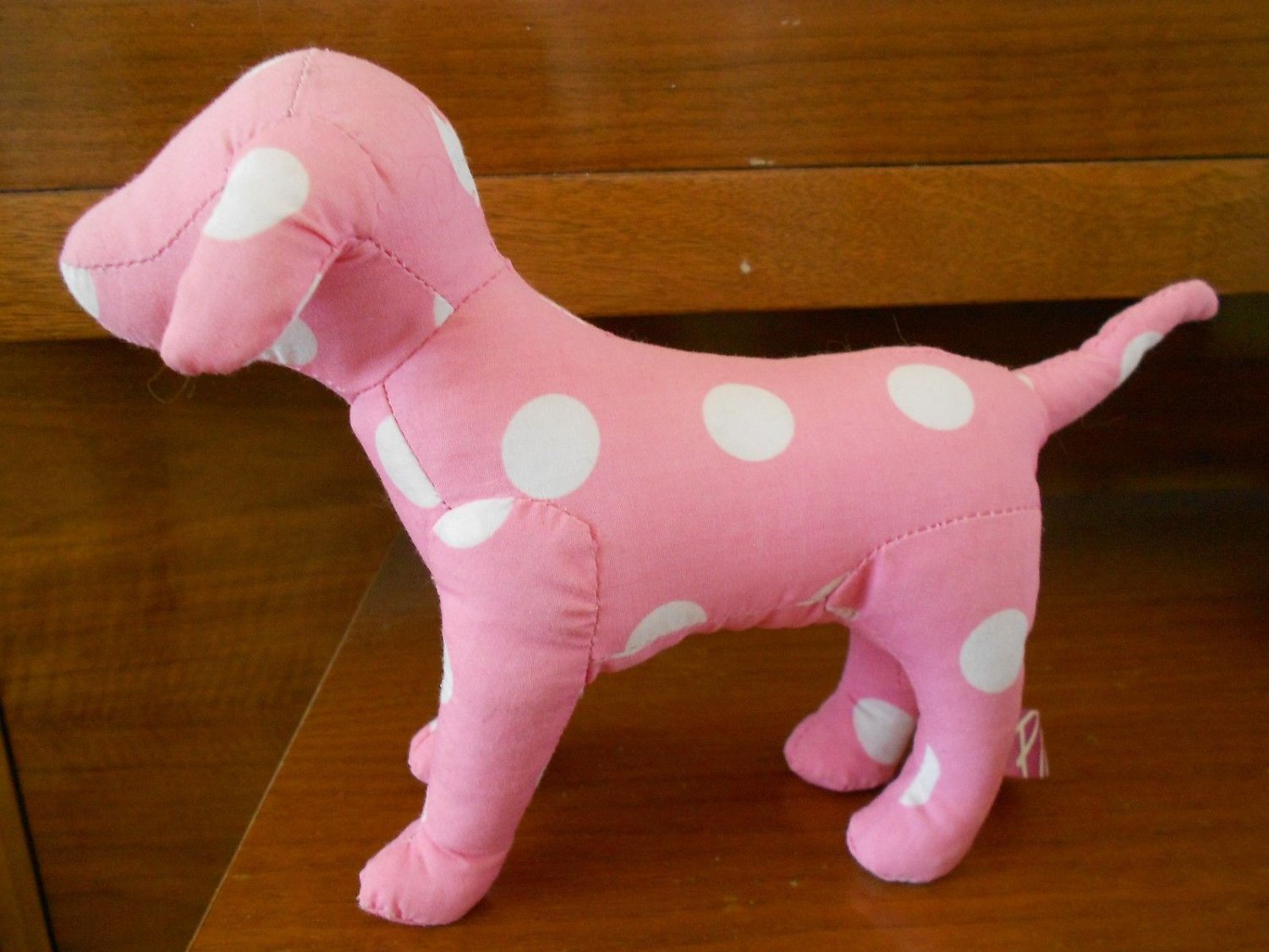 giant pink stuffed dog