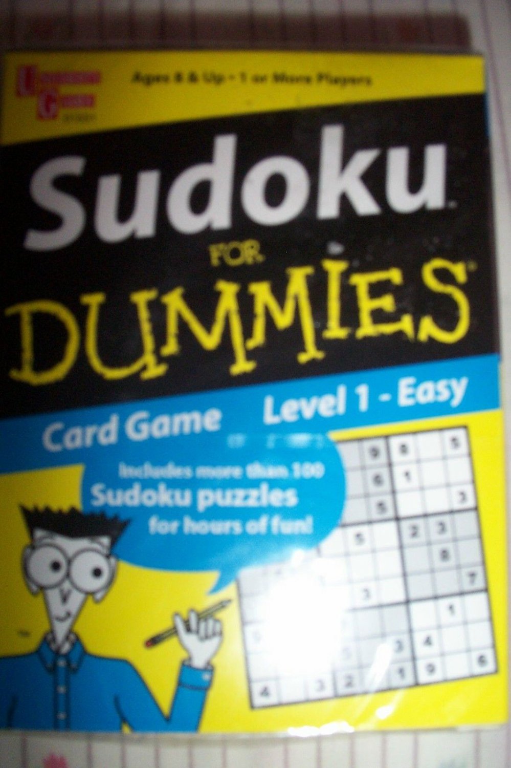 SUDOKU FOR DUMMIES CARD GAME LEVEL 1 EASY From 2006