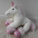 Build A Bear White and Pink Plush Unicorn 14"