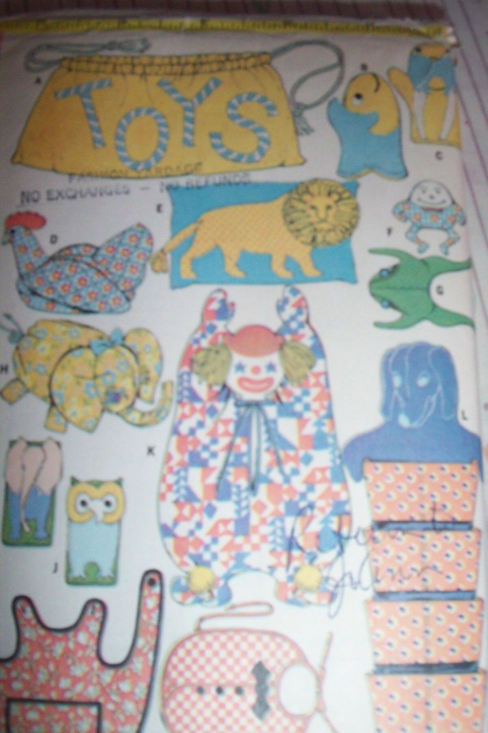 stuffed animal patterns mccalls
