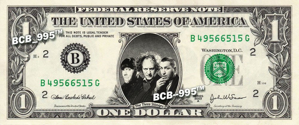 THE THREE STOOGES REAL Dollar Bill Cash Money Collectible Memorabilia ...