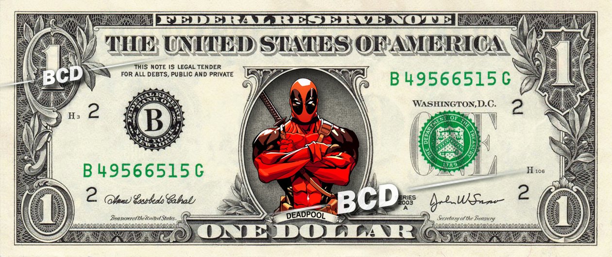 DEADPOOL Marvel Comics On Real Dollar Bill Cash Money Bank Note Currency Dinero
