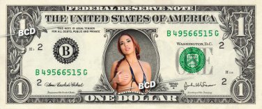 CHRISTINE MENDOZA Porn Star on REAL Dollar Bill Cash Money  