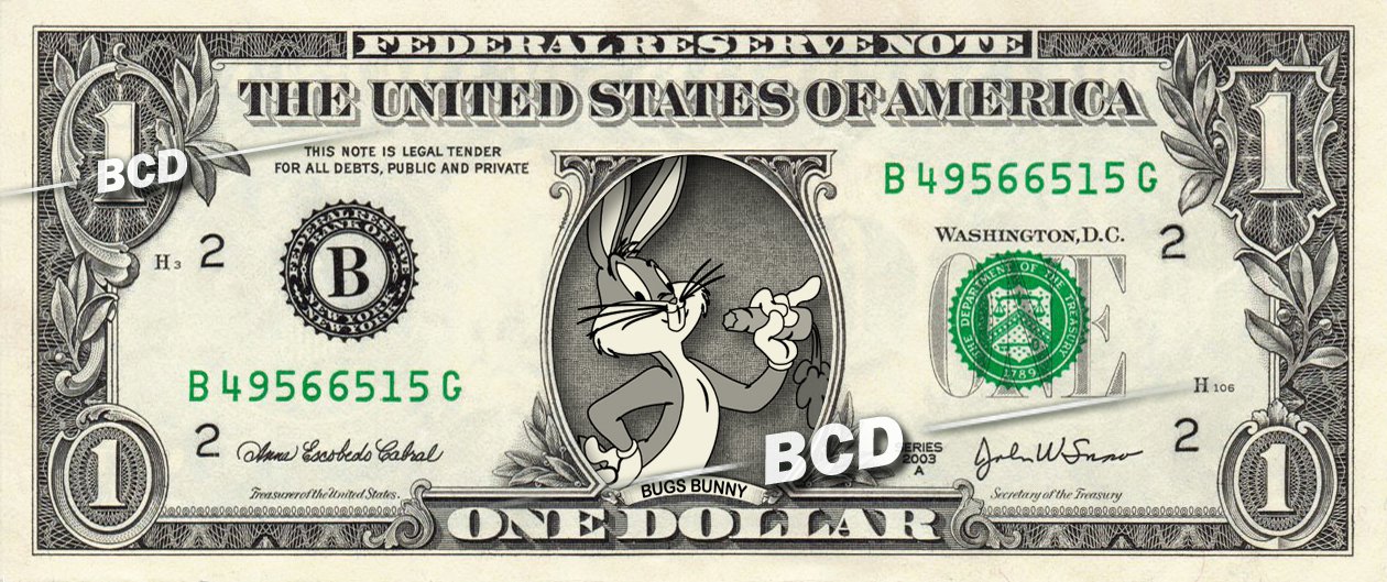 BUGS BUNNY on REAL Dollar Bill Cash Money Memorabilia Collectible