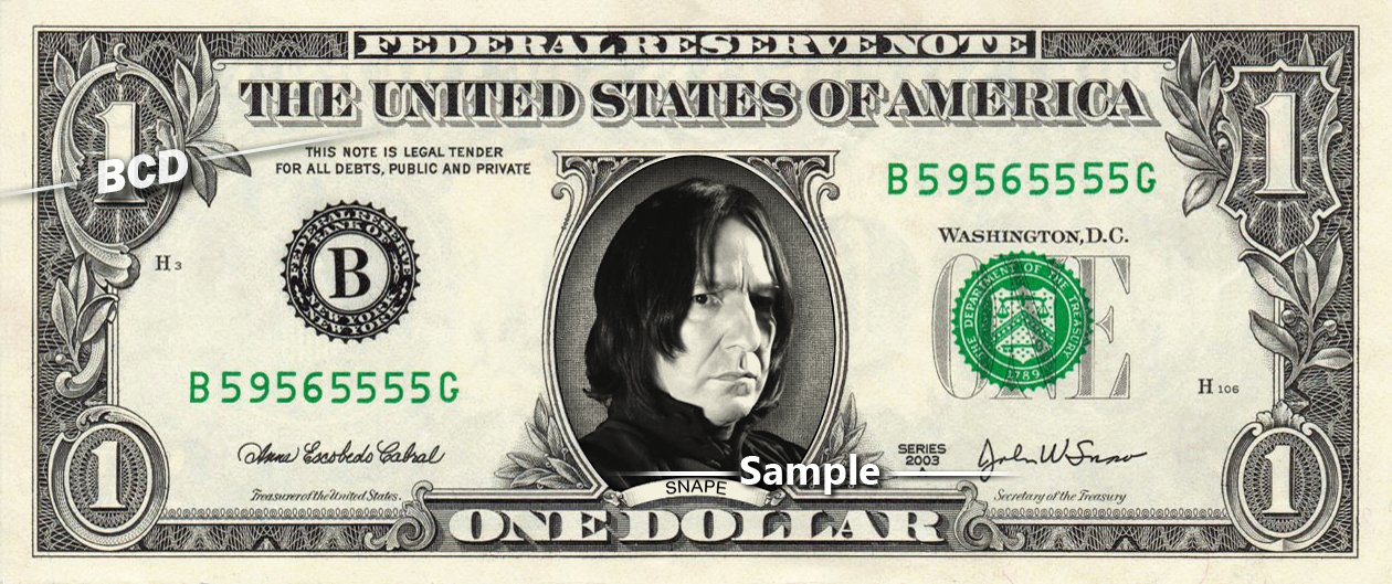 Harry Potter 11-set Dollar Bill Collection - Made with Real Money Cash ...