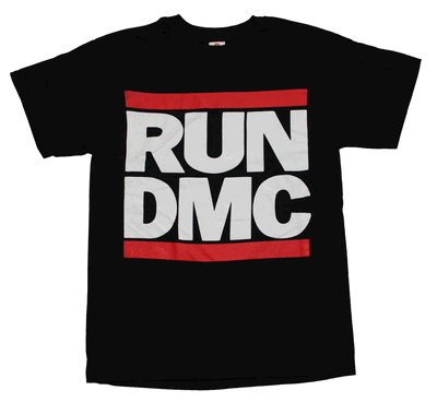 RUN DMC LOGO BLACK T-SHIRT