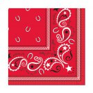 Western Party Bandana Print Beverage Napkins