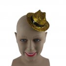 Gold Glitter Mini Fedora Hat