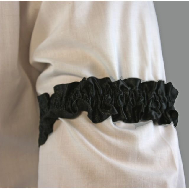 Roaring 20's Western Garter Set Black 1 Pair Satin Arm Garters