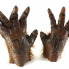 Werewolf Wolf Costume  Hairy Brown Hands