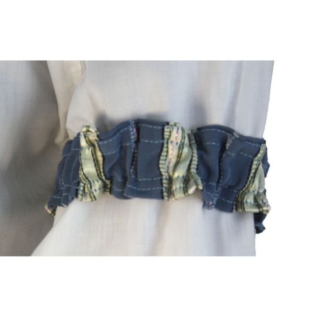 Cowboy Western Roaring 20's Arm Garter Set Blue Brocade Fancy Pair Garters