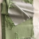 Yves Delorme Souffle Green / Silver Grey Reversible Alpaca Blend Throw New $350 Yves Delorme Souffle Green / Silver Grey Reversible Alpaca Blend Throw New $350
