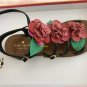 Kate Spade Colombus Red Three Flowers Leather Flats Sandals Size 7.5 New in Box NIB