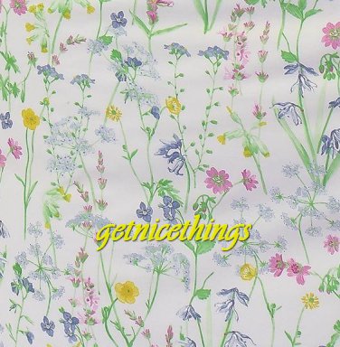 New Yves Delorme King Duvet Cover 111x92" Beaucoup Wildflowers Floral White Multicolor Cotton NWT
