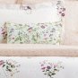 New Yves Delorme "ROMANTIC" Floral Embroidery Light Green Multicolor Cushion Pillow Cover