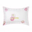 New Pair Yves Delorme Etrerose 2 Standard Shams Ranunculus Flower Pink White Reversible France