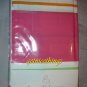 Yves Delorme NEW Pair POP KING Size Shams / Pillowcases Beautiful Pastel Stripes on White