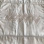 Yves Delorme Miroir Nude Boudoir Sham Case 12x17" Cotton White Pink Basket Weave Embroidery $120 NEW