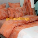 New Yves Delorme Apparat King Duvet Cover 111x92" Paisley Damask Cotton Sateen Clay Terracotta