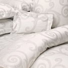 Yves Delorme Cosimo Silver Gray Boudoir Sham Case 12"x16" Classic Scrolls Reversible NEW $140