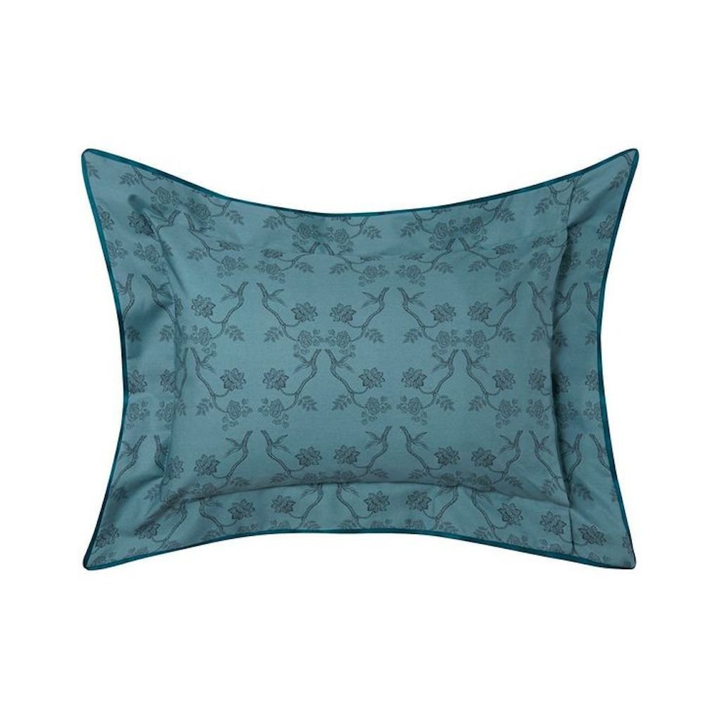 Yves Delorme NEW Calicot Boudoir Pillow Sham / Case 12"x17" Peacock