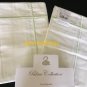 2 NEW Yves Delorme Athena Thevert Euro Shams Cases 26"x26" White Light Green Stripes 100% Cotton NWT