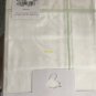 2 NEW Yves Delorme Athena Thevert Euro Shams Cases 26"x26" White Light Green Stripes 100% Cotton NWT